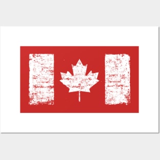 Grunge flag of Canada Posters and Art